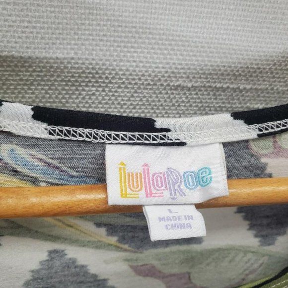 Lularoe Dress Womens L Tropical T-Shirt Short Sleeve Knee Length Pockets Swing - Picture 5 of 12